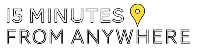 15 minutes from anywhere logo